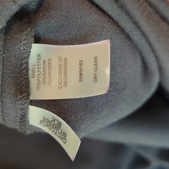 Calvin Klein Side-Ruched‎ Gold Accent Buckle Black Sheath Dress Size 8 - Picture 5 of 6